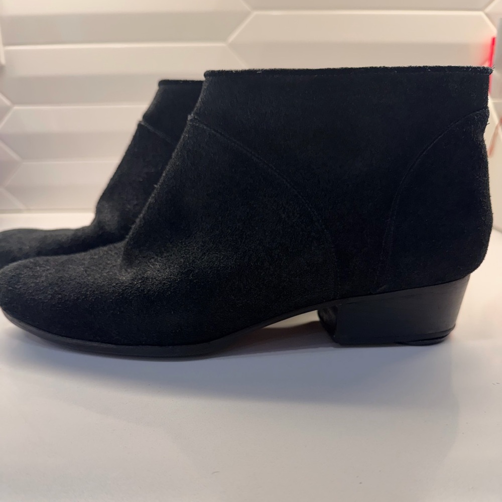 Rachel Comey black suede booties sz 9 just resoled w taps amazing quality $349